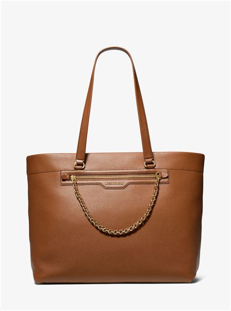 michael kors slater large pebbled leather tote bag|michael kors medium backpack sale.